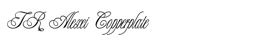 TR Alexei Copperplate font